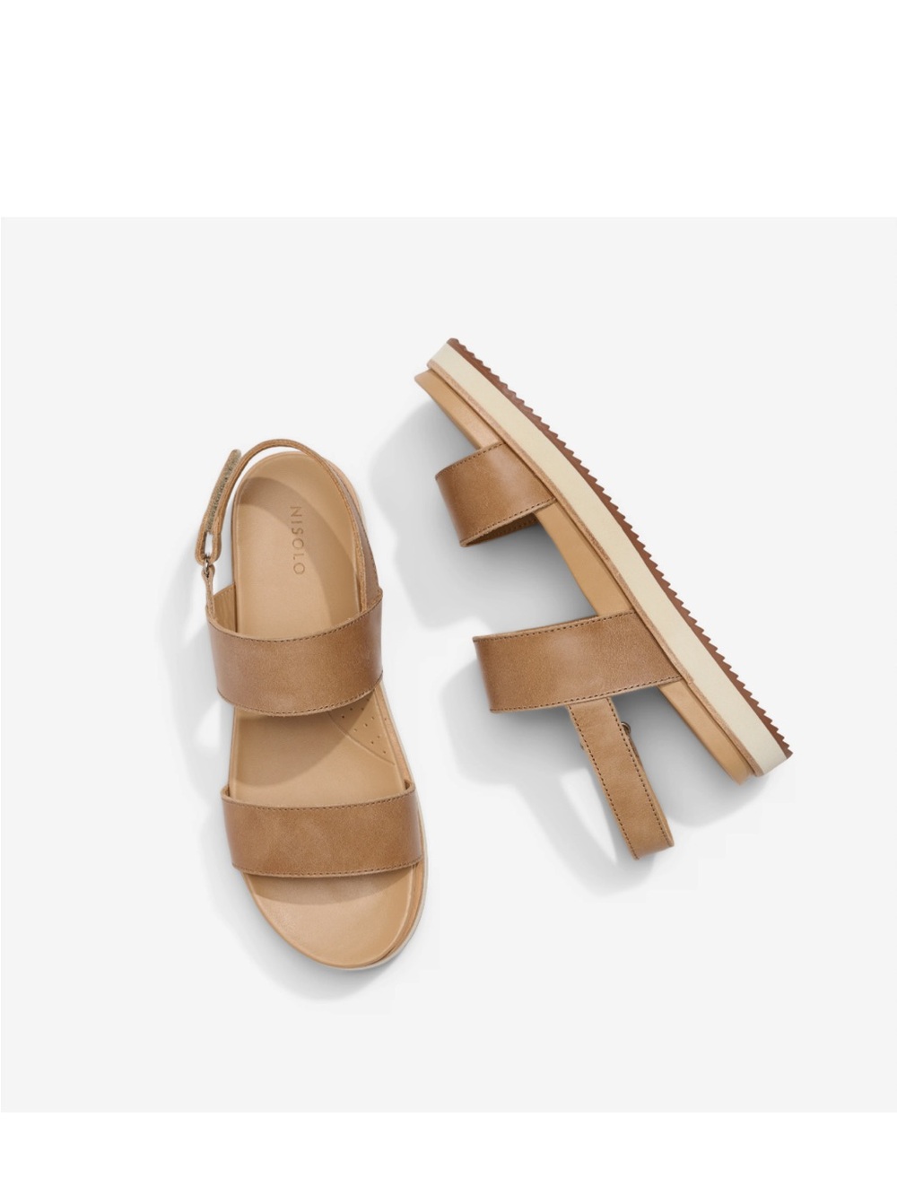 Nisolo Go-To Flatform Sandal 2.0 — almond - Picture 4 of 8